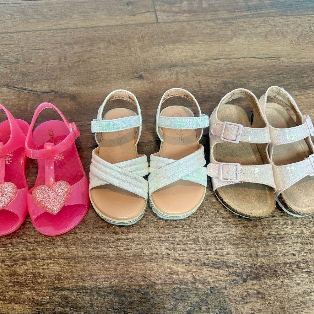Kids Pink and White Sandals Set
